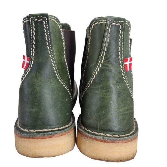 Duckfeet Roskilde Green Pull On Leather Chelsea Boots Size 40 US 9-9.5 Outdoor - Picture 5 of 14